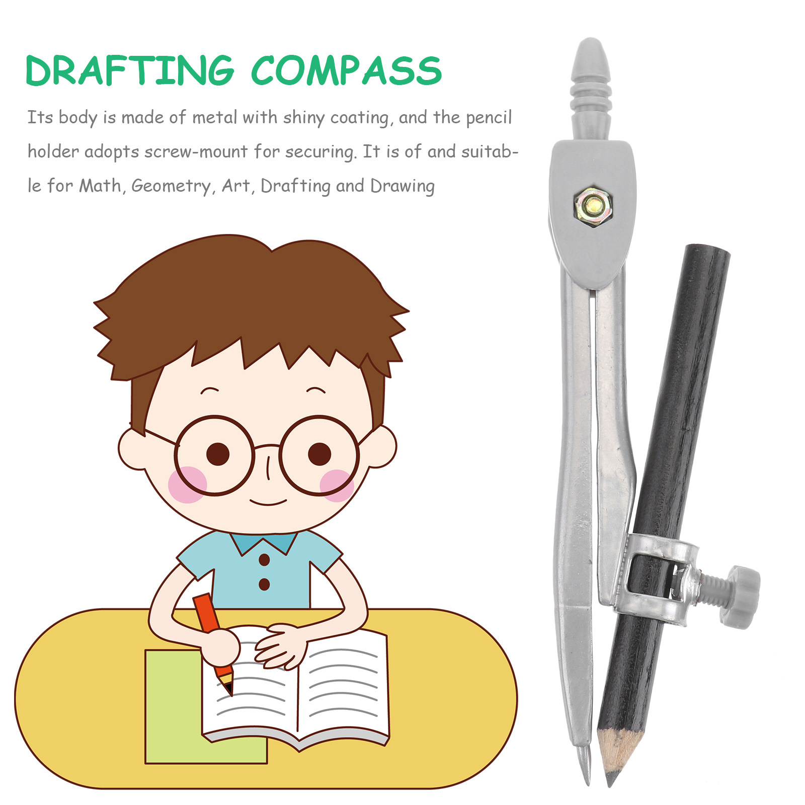 Профессиональный металлический – обзор и цена Math Geometry Set With Compass