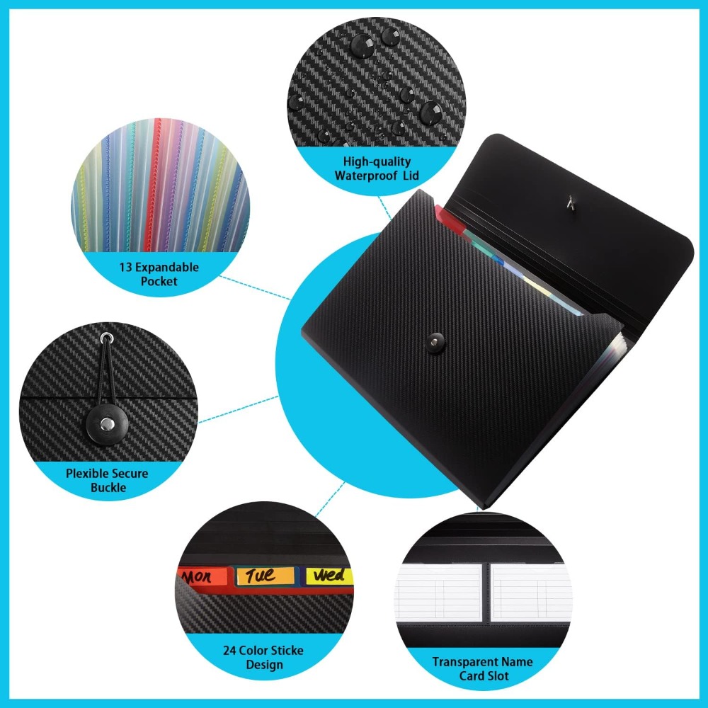 Папка-органайзер на 13 отделен – обзор и цена Expandable Accordion File Folder 13 Pockets